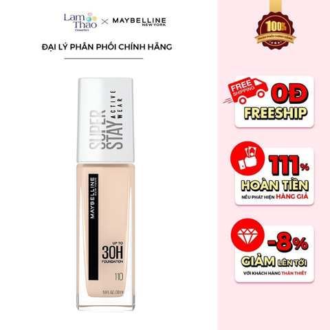  Kem Nền Lâu Trôi Thế Hệ Mới Maybelline 30H Superstay Activewear 
