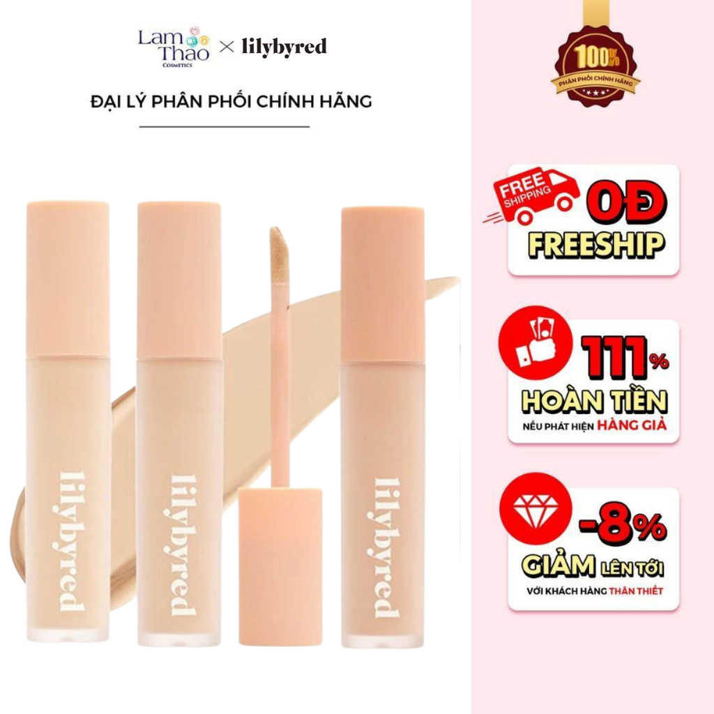 Kem Che Khuyết Điểm Che Phủ Mịn Nhẹ, Tự Nhiên Lilybyred Magnet Fit Liquid Concealer SPF30 PA+++