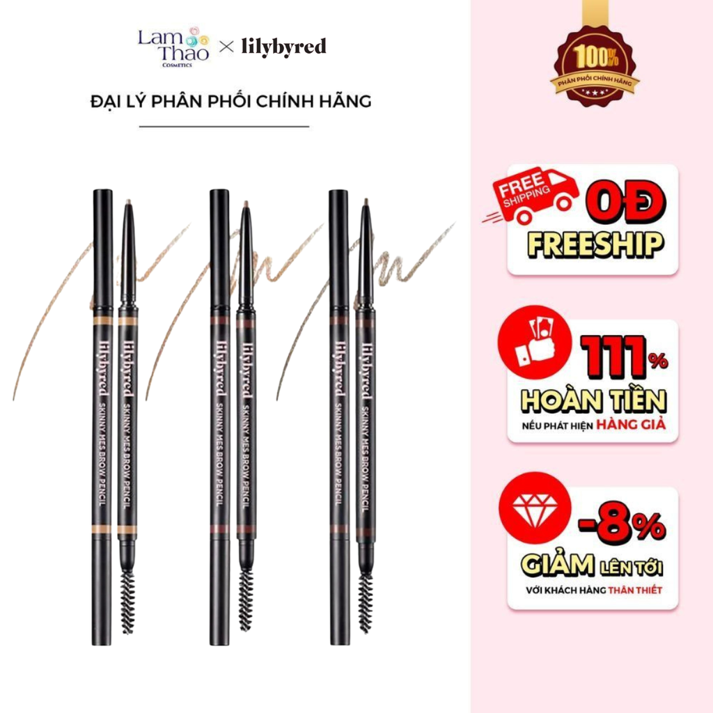 Chì Kẻ Mày Siêu Mảnh Lilybyred Skinny Mes Brow Pencil