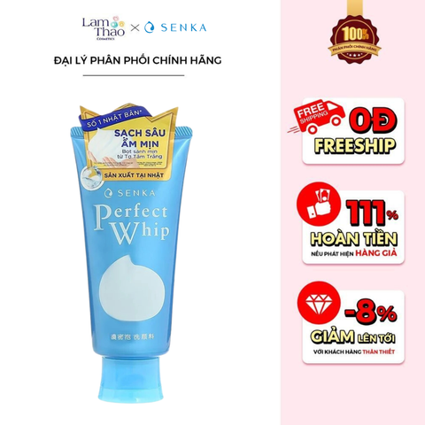  Sữa Rửa Mặt Tạo Bọt Tơ Tằm Senka Perfect Whip 