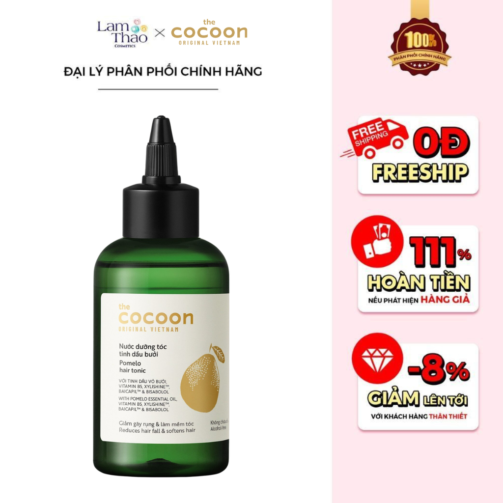 [HĐ COCOON TỪ 299K TẶNG 1 SON DƯỠNG COCOON] [HĐ COCOON TỪ 399K TẶNG 1 SỮA CHỐNG NẮNG COCOON 5ML] Nước Dưỡng Tóc Tinh Dầu Bưởi Cocoon Pomelo Hair Tonic [ Phiên Bản Nâng Cấp ]