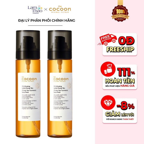  Xịt Khoáng Nghệ Hưng Yên Sáng Da & Chống Oxy Hoá Cocoon Turmeric Face Mist 