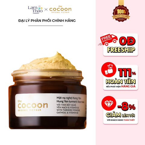  Mặt Nạ Sáng Mịn Da Nghệ Hưng Yên Cocoon Hung Yen Turmeric Face Mask 