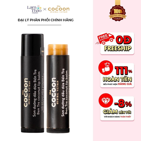 Son Dưỡng Môi Dầu Dừa Bến Tre Cocoon Ben Tre Coconut Lip Balm 