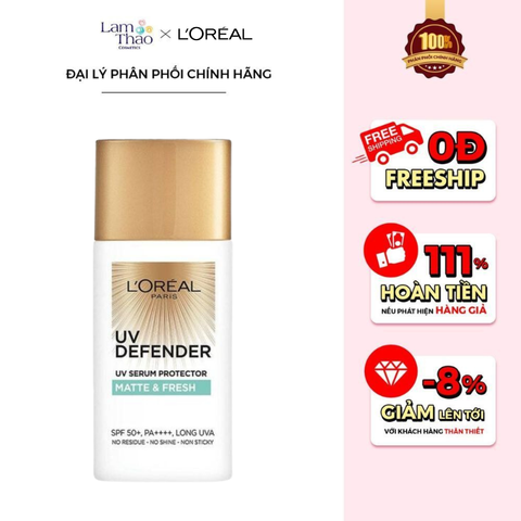  Kem Chống Nắng Kiềm Dầu Loreal UV Defender Matte & Fresh SPF 50+ PA++++ 