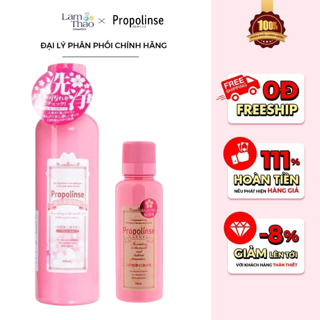 Nước Súc Miệng Chiết Xuất Hoa Anh Đào Propolinse Sakura