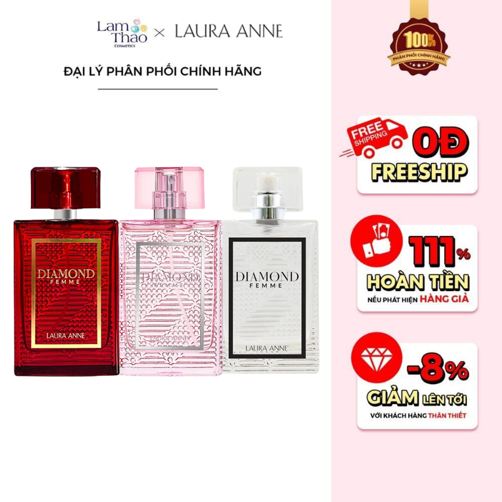 Nước Hoa Nữ Laura Anne Diamond Femme 45ml