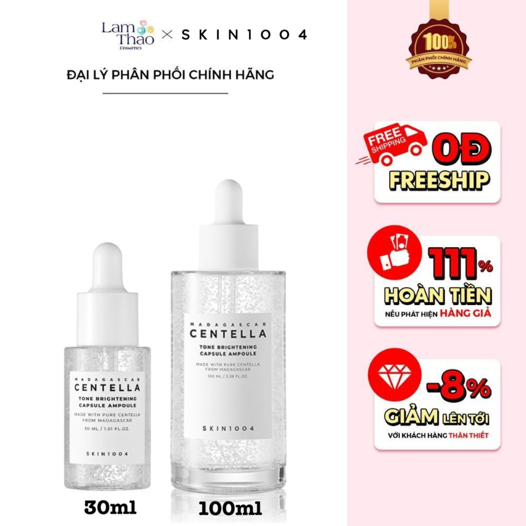 Tinh Chất Rau Má Dưỡng Sáng Da Và Làm Dịu Da Skin1004 Madagascar Centella Tone Brightening Capsule Ampoule