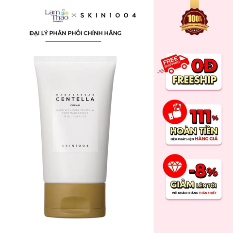  Kem Dưỡng Chiết Xuất Rau Má Hỗ Trợ Giảm Mụn Phục Hồi Da Skin1004 Madagascar Centella Cream 