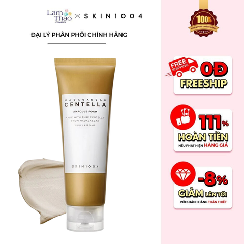  Sữa Rửa Mặt Chiết Xuất Rau Má Skin1004 Madagascar Centella Ampoule Foam 