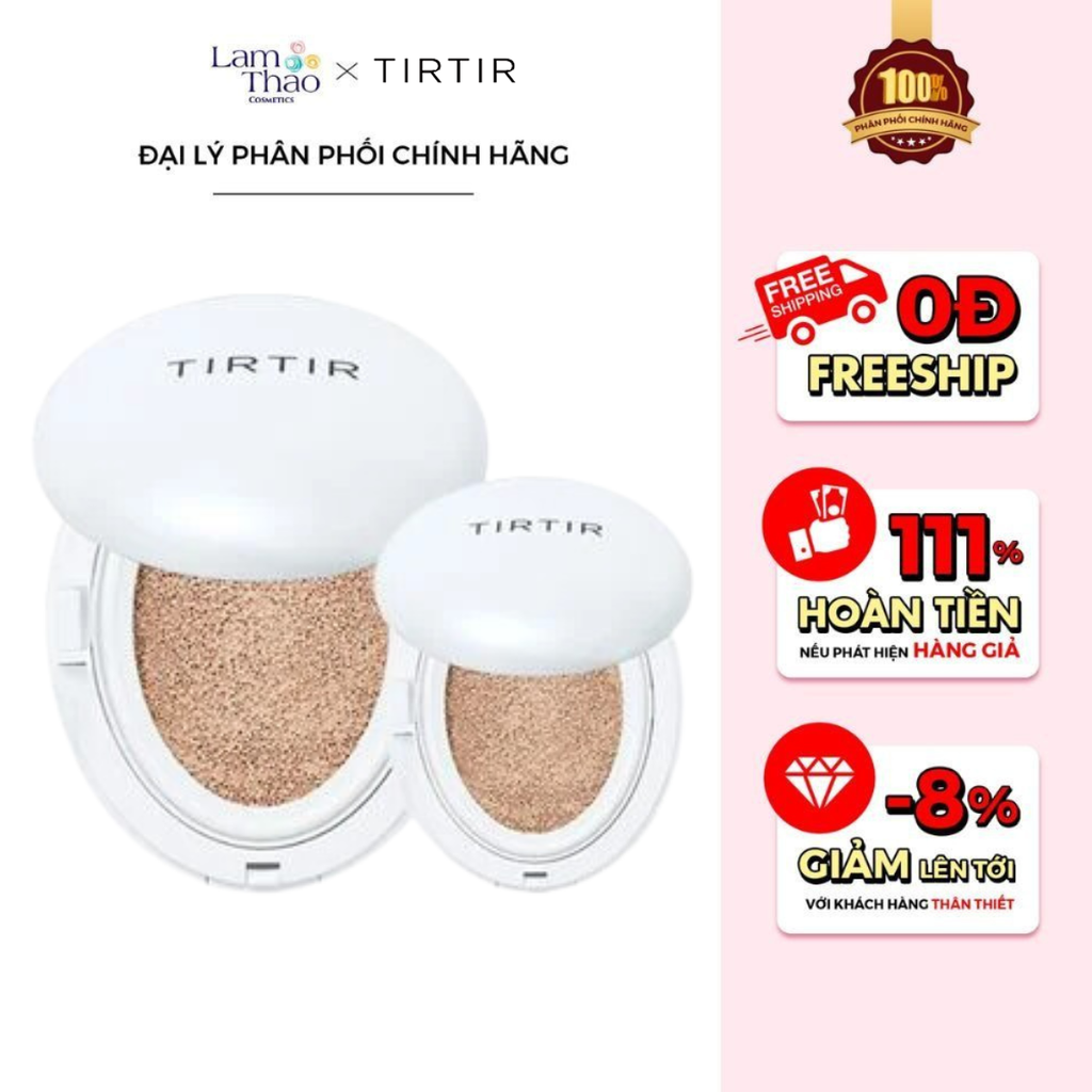 Phấn Nước Dưỡng Ẩm Căng Bóng Cao Cấp TirTir My Glow Cream Cushion SPF30 PA++