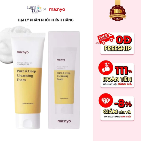  Sữa Rửa Mặt Chuyên Dụng Manyo Pure & Deep Cleansing Foam 