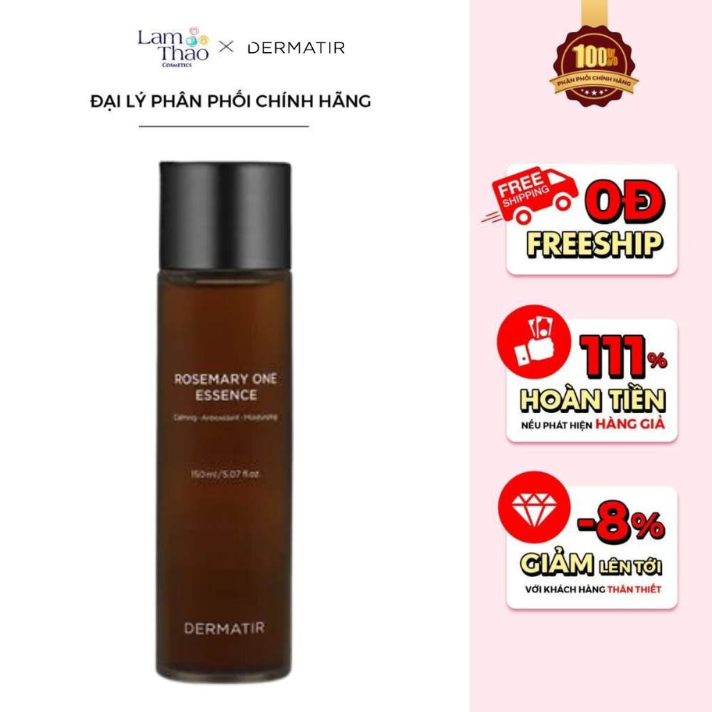 Nước Dưỡng Tinh Chất Hương Thảo Phục Hồi Làm Dịu Da Dermatir Rosemary One Essence 150ml