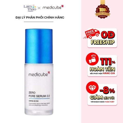  Tinh Chất Giảm Mụn, Se Khít Lỗ Chân Lông Medicube Zero Pore Serum 2.0 