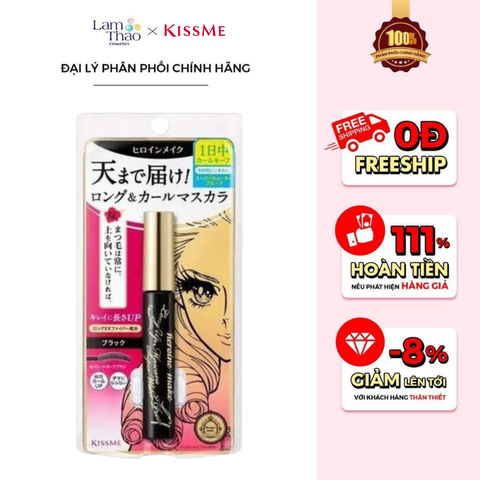  Mascara Làm Dài Và Cong Mi Tối Đa Kissme Heroine Make Long Up Mascara Super WP 