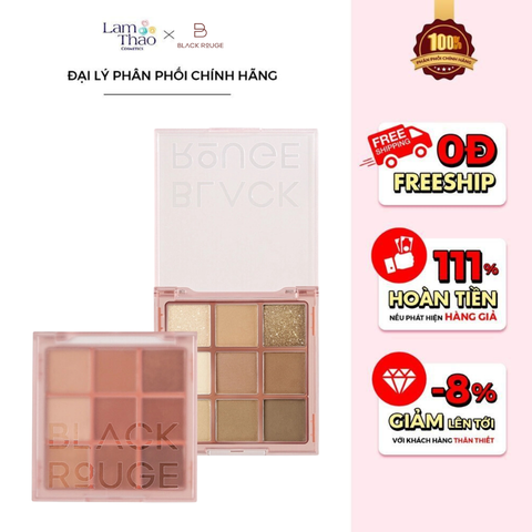  Bảng Phấn Mắt 9 Ô Black Rouge Colordation Mood Palette 