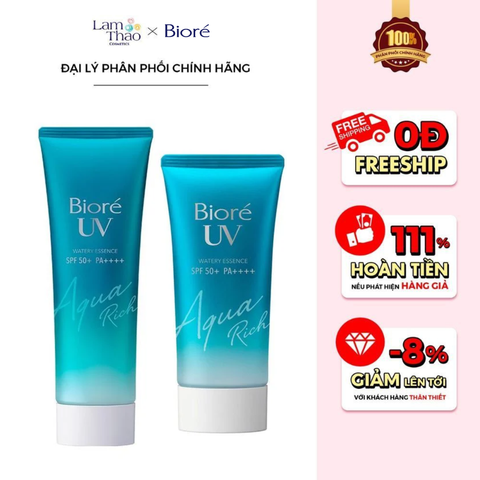  Kem Chống Nắng Bioré UV Aqua Rich Watery Essence SPF50+ PA++++ 