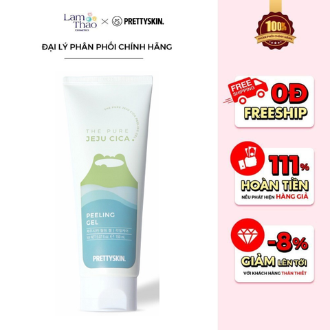  Tẩy Da Chết Chiết Xuất Rau Má Pretty Skin Jeju Cica Peeling Gel 