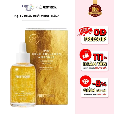  Tinh Chất Dưỡng Trắng Dưỡng Ẩm Căng Bóng Da Pretty Skin 24K Gold Collagen Ampoule 