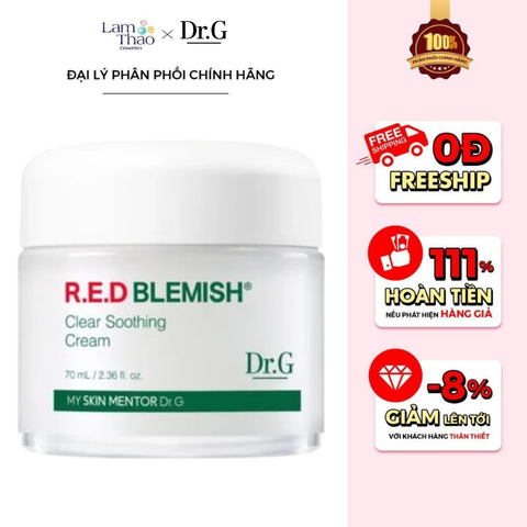  Kem Dưỡng Dành Cho Da Mụn Dr.G R.E.D Blemish Clear Soothing Cream 
