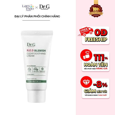  Kem Dưỡng Dành Cho Da Mụn Dr.G R.E.D Blemish Clear Soothing Cream 