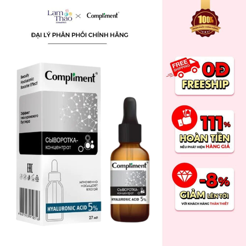  [DEAL 22/6 - 25/6 GIÁ SỐC] Tinh Chất Cấp Ẩm Cô Đặc Compliment Hyaluronic Acid 5% 