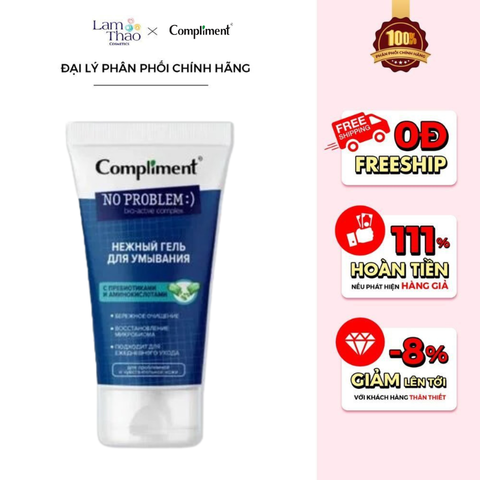  Gel Rửa Mặt Compliment No Problem Prebiotics Axit Amin 