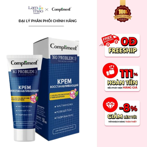  Kem Dưỡng Phục Hồi Tái Tạo Da Compliment No Problem AHA - BHA - PHA - Tea Tree 