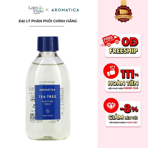  Xịt Dưỡng Tóc Tràm Trà Làm Mát Da Đầu Aromatica Tea Tree Purifying Tonic 