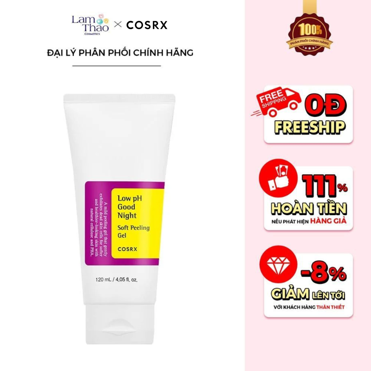 Tẩy Tế Bào Chết Dịu Nhẹ Cosrx Low PH Good Night Soft Peeling Gel