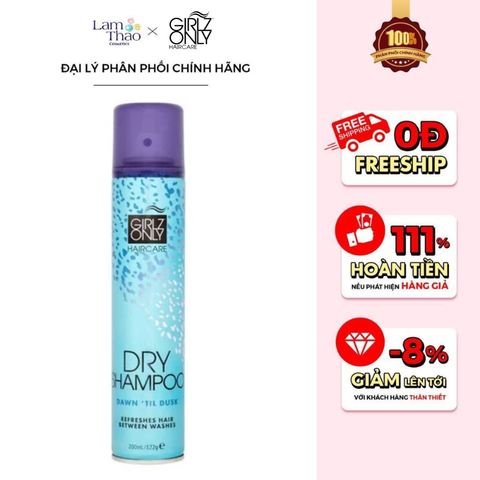  Dầu Gội Khô Girlz Only Dry Shampoo 