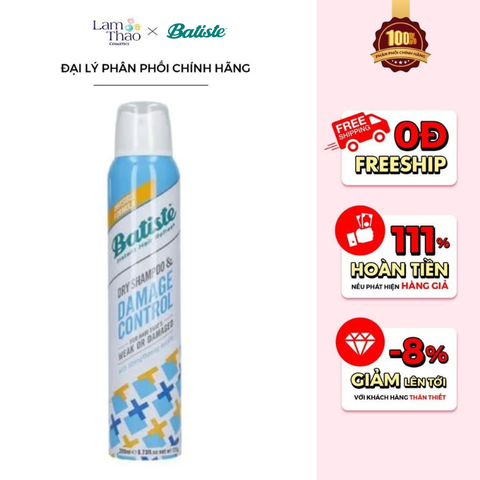  Dầu Gội Khô Batiste Instant Hair Refresh Dry Shampoo 