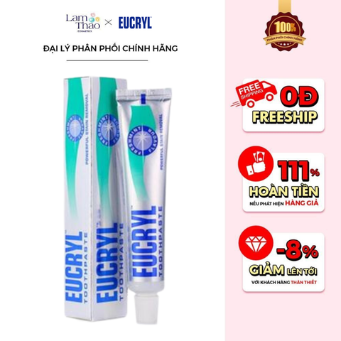  Kem Đánh Sạch Trắng Răng Eucryl Toothpaste 
