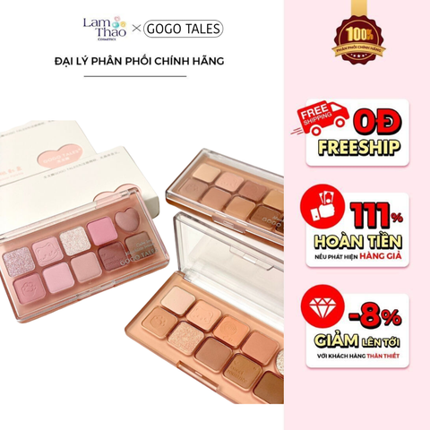  Bảng Phấn Mắt 10 Ô Gogo Tales Sweet Misty Eyeshadow Palette 