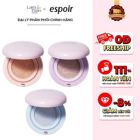  [Tặng Kèm Túi Espoir Độc Quyền] Phấn Nước Chống Nắng Nâng Tone Espoir Dewlike Jello Tone Up Cushion SPF50+ PA+++ 