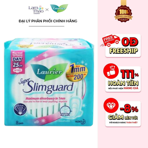  Băng Vệ Sinh Siêu Mỏng Laurier Super Slimguard 1mm 