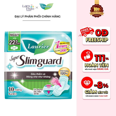  Băng Vệ Sinh Siêu Mỏng Laurier Super Slimguard 1mm 