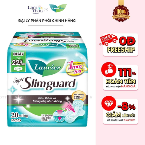  Băng Vệ Sinh Siêu Mỏng Bảo Vệ Laurier Super Slimguard 