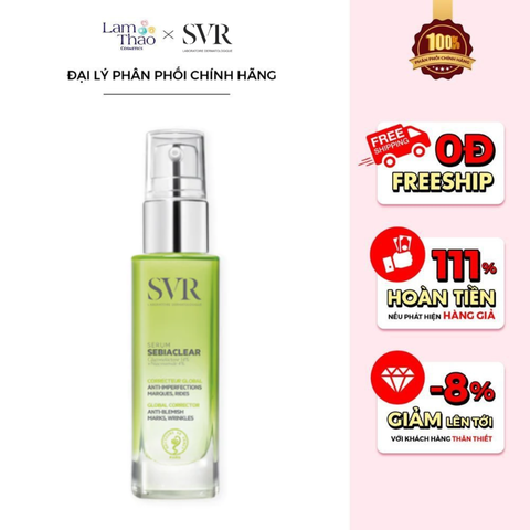  Tinh Chất Hỗ Trợ Giảm Mụn Hỗ Trợ Giảm Thâm SVR Sebiaclear Serum 