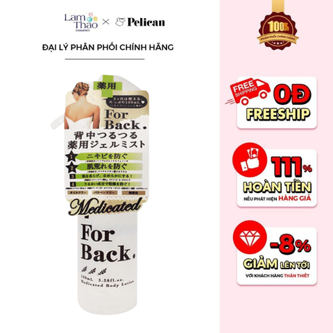  Xịt Hỗ Trợ Giảm Mụn Lưng Pelican For Back Medicated Spray 