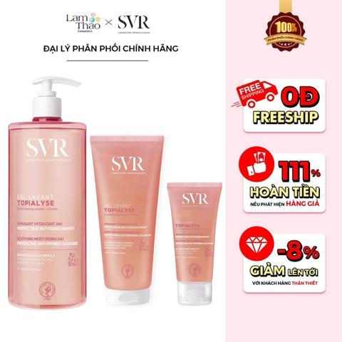  Gel Rửa Mặt Dưỡng Ẩm Và Làm Sạch Da Mặt SVR Topialyse Gel Lavant 