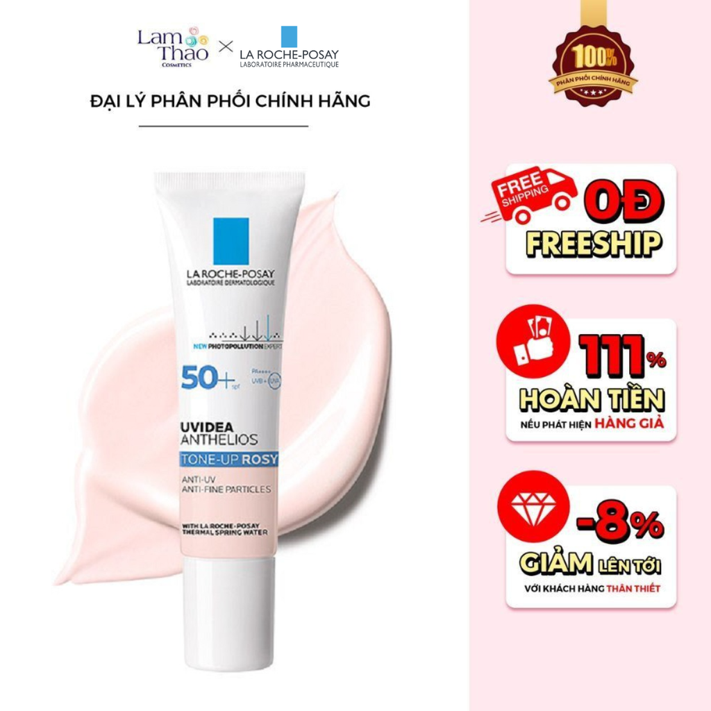 Kem Chống Nắng Nâng Tone Trắng Hồng La Roche-Posay Tone-Up Rosy SPF 50+ PA++++