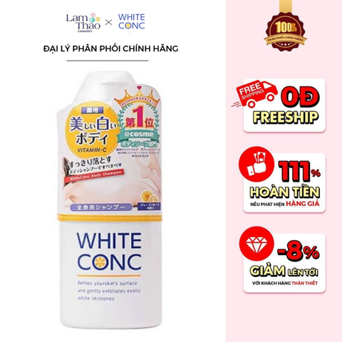  Sữa Tắm Làm Trắng Da White Conc Body Shampoo 