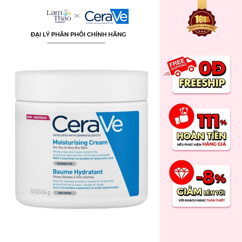  Kem Dưỡng Ẩm Dành Cho Da Khô Cerave Developed With Dermatologists Moisturising Cream 