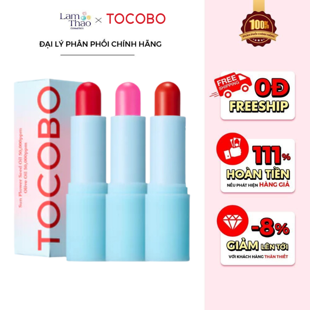 Son Dưỡng Có Màu Tocobo Glass Tinted Lip Balm