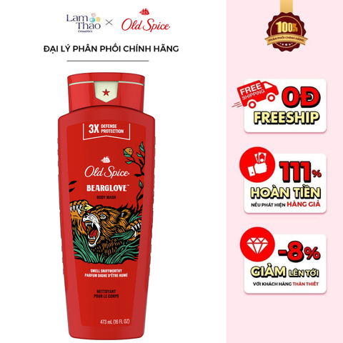  Gel Tắm Hương Mạnh Mẽ Và Bản Lĩnh Old Spice Wild Collection Body Wash 