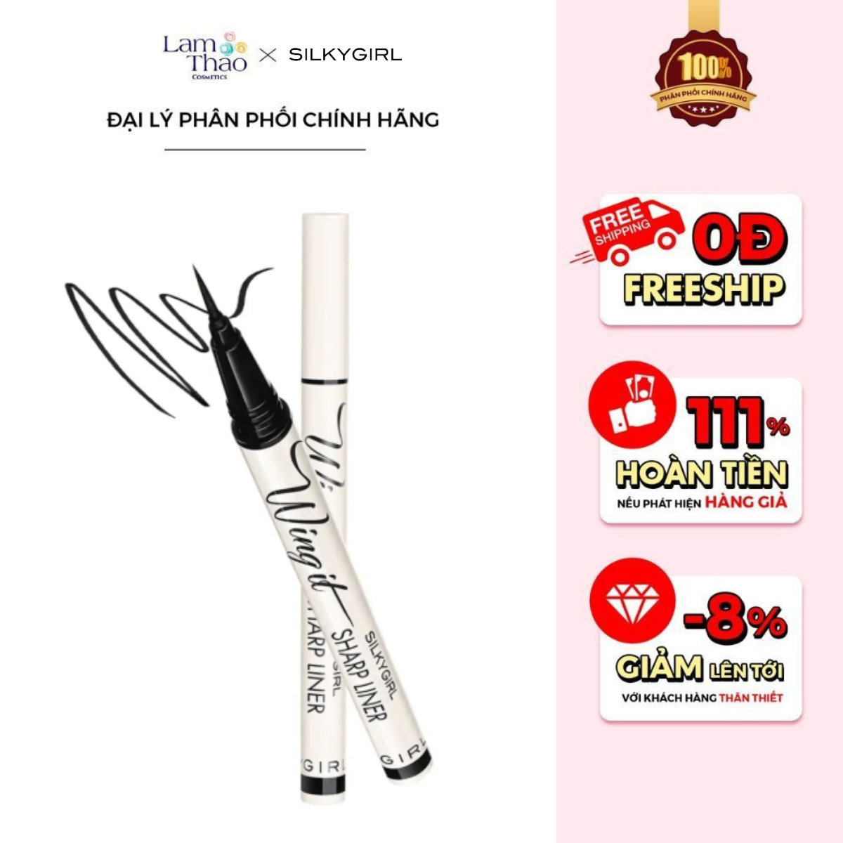 Bút Kẻ Mắt Nước Lâu Trôi Silkygirl Wing It Sharp Liner