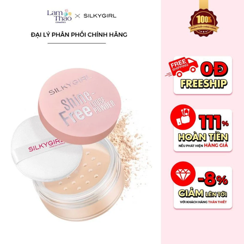  Phấn Phủ Dạng Bột Kiềm Dầu Silkygirl Shine-Free Loose Powder 