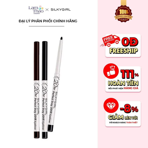  Chì Viền Mắt Silkygirl Perfect Stay 20HR Eyeliner 