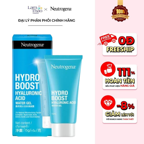  Gel Dưỡng Ẩm Cấp Nước Cho Da Dầu Neutrogena Hydro Boost Hyaluronic Acid Water Gel 